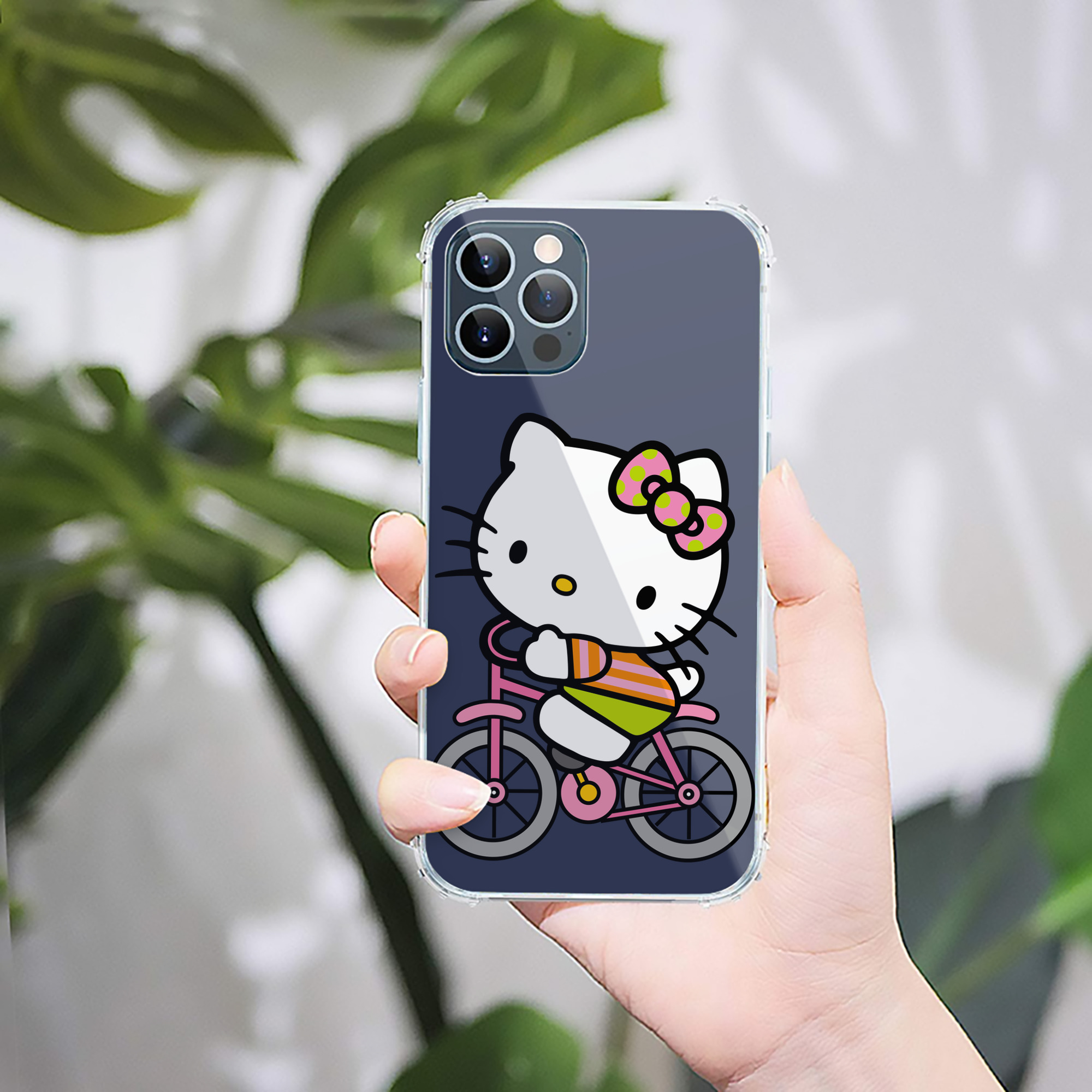 （画像用） Hello Kitty ハローキティ 【iPhone 12シリーズ対応】透明スマホケース（クリアソフトケース）